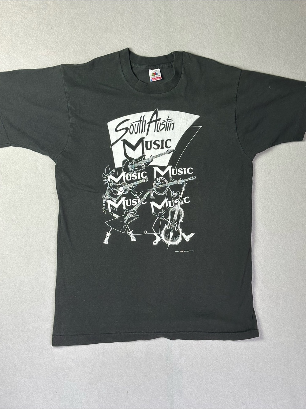 Fruit of the Loom Black South Austin Music Graphic Tee